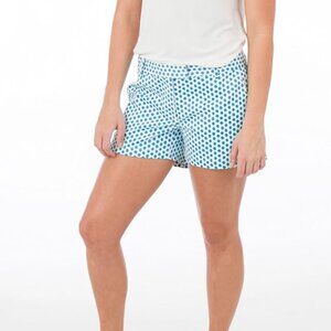 JB by Julie Brown  Bright Blue Polka Dot Shorts, Ikat Dot, 202, Size‎ 12, NWT